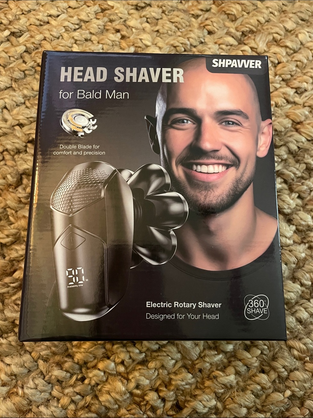 Head Shaver Electric Rotary Shaver - Black